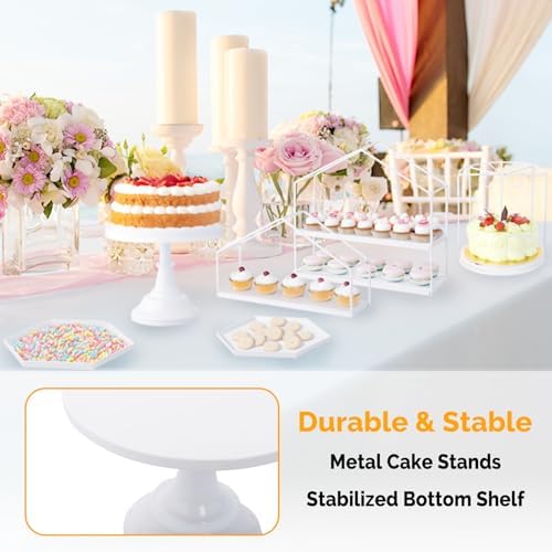 7PCS Gold Cake Stand Set, Dessert Table Display Set, Metal Cupcake Stand, Cupcake Holder Fruit Candy Plate, alternate view 4