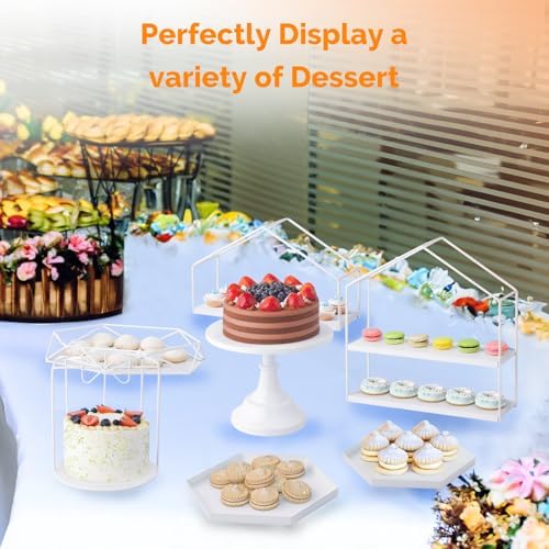 7PCS Gold Cake Stand Set, Dessert Table Display Set, Metal Cupcake Stand, Cupcake Holder Fruit Candy Plate, alternate view 6