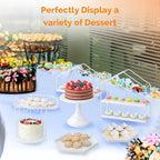 7PCS Gold Cake Stand Set, Dessert Table Display Set, Metal Cupcake Stand, Cupcake Holder Fruit Candy Plate, alternate view 6
