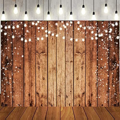 7x5ft Brown Wood Photography Backdrop Photographers Brown Photo Backdrop Retro Wood Wall Backdrop Baby Shower, alternate view