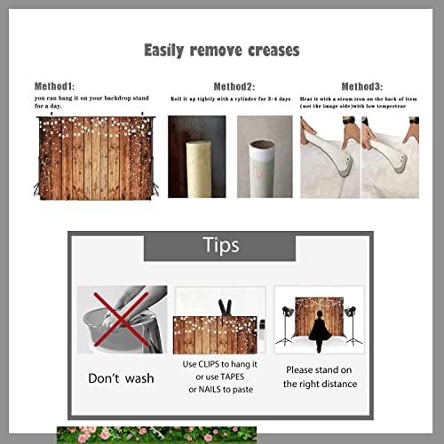 7x5ft Brown Wood Photography Backdrop Photographers Brown Photo Backdrop Retro Wood Wall Backdrop Baby Shower, alternate view