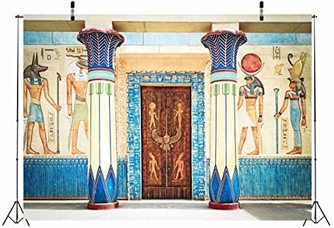 7x5ft Fabric Egyptian Backdrop Ancient Egyptian Writing Pharaoh Hieroglyphics Egypt Photography Backdrop Wall, alternate view