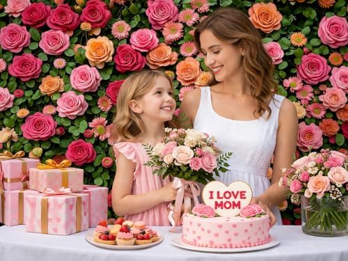 7X5ft Floral Backdrop for Photography Valentine's Day Backdrop Wedding Backdrops Spring Flower Photography, alternate view 3