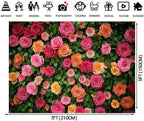 7X5ft Floral Backdrop for Photography Valentine's Day Backdrop Wedding Backdrops Spring Flower Photography, alternate view 6