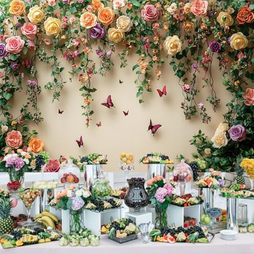 7x5ft Flowers Wall Photography Background Spring Floral Botanical Banner in 7x5ft, alternate view 4