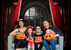 7X5FT Halloween Backdrop Haunted House Background Halloween Party Decoration Banner F82 in 7X5FT in Red, alternate view 5