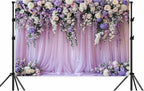 7x5ft Purple Lavender Floral Bridal Backdrop Wedding Flower Photography Backdrop for Girl Portrait Baby Shower, alternate
