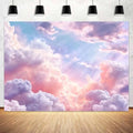 7X5FT Rainbow Cloud Backdrop for Birthday Party Decorations Colorful Sky Girl Birthday Backdrop Background for