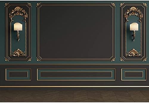 7x5ft Retro Room Inside Backdrop European Frame House Vintage Lantern French Castle Wall Artwork Background, alternate view 4