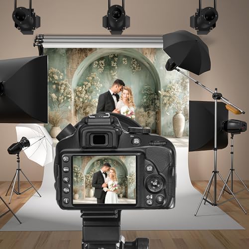 7x5ft Vintage Flower Wall Backdrops for Photography Mint Green Ancient Background Cloth Victoria Floral Bridal, alternate