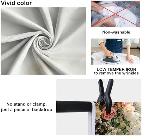 7x5ft Vinyl Flowers Wall Photography Backdrop Vinatage Wall White Pink Floral European Style Background Outdoor, alternate
