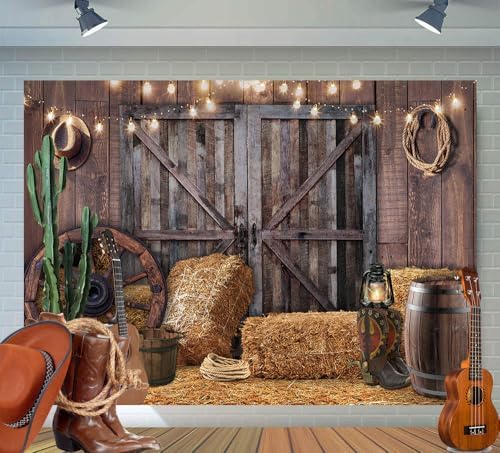 7x5ft Western Cowboy Backdrop Western Party Decorations F44 in 7x5ft