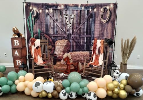 7x5ft Western Cowboy Backdrop Western Party Decorations F44 in 7x5ft, alternate view 3