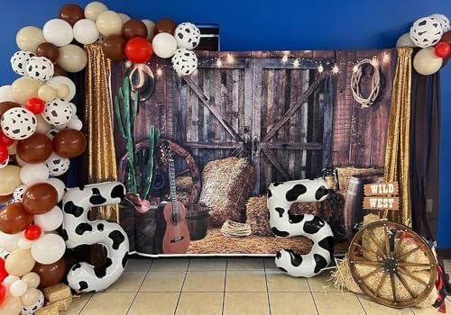 7x5ft Western Cowboy Backdrop Western Party Decorations F44 in 7x5ft, alternate view 4