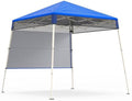 7x7 FT Pop Up Canopy with Center Lock & Sidewall, Blue in 7x7 FT in Blue