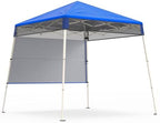 7x7 FT Pop Up Canopy with Center Lock & Sidewall, Blue in 7x7 FT in Blue