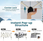 7x7 FT Pop Up Canopy with Center Lock & Sidewall, White in 7x7 FT in White, alternate view 3