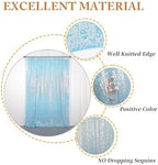 7x7FT Iridescent Aqua Sequin Backdrop - Sparkling Photography Background for Weddings, Birthdays, Parties, alternate view 4