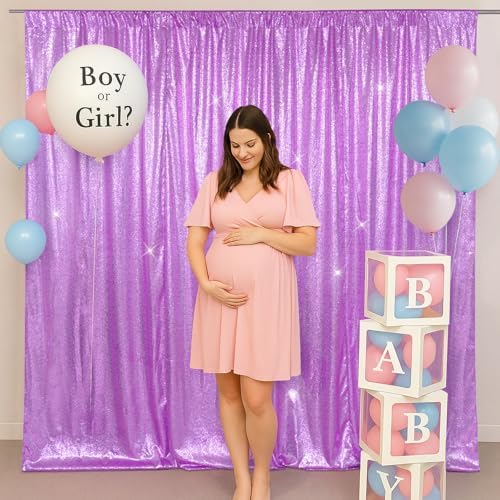 7x7ft Lavender Sequin Backdrop for Photography Shimmer in 7FT x 7FT in Lavender, alternate view 4