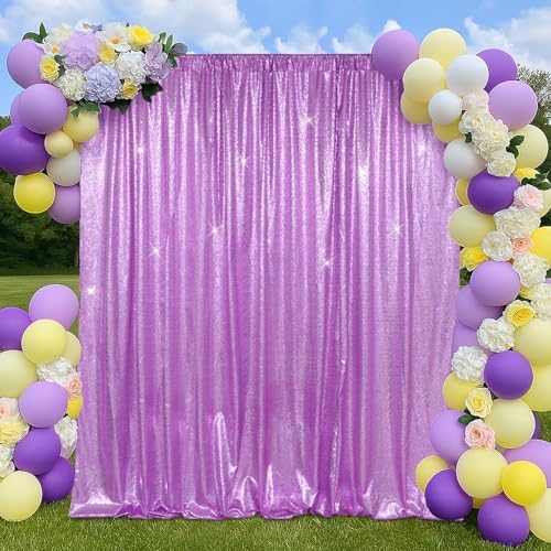 7x7ft Lavender Sequin Backdrop for Photography Shimmer in 7FT x 7FT in Lavender, alternate view 5