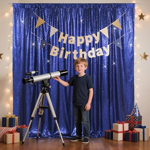 7x7ft Navy Blue Sequin Backdrop for Photography Shimmer in 7FT x 7FT in Navy Blue, alternate view 5