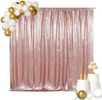 7x7ft Rose Gold Sequin Backdrop for Photography Shimmer in 7FT x 7FT in Rose Gold