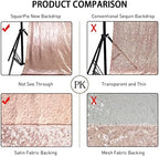 7x7ft Rose Gold Sequin Backdrop for Photography Shimmer in 7FT x 7FT in Rose Gold, alternate view 3