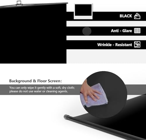 7x7x7 ft Collapsible Black Screen - FloorFlex with Stand in 7x7x7 ft, alternate view 4