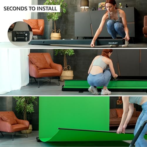 7x7x7 ft Collapsible Green Screen - FloorFlex Chroma Key Background in 7x7x7 ft, alternate view 2