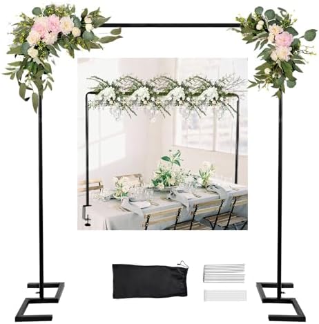 8.2 FT Wedding Arch Square Backdrop Stand Extra Clamps to Table Rod Frame