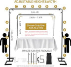 8.2 FT Wedding Arch Square Backdrop Stand Extra Clamps to Table Rod Frame, alternate view 3