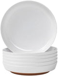8.25" Melamine Deep Plates Set of 6-28oz Melamine Large Salad Bows, Serving Bowls for Cereal, Fruit, Soup, Deep