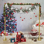 8.2FT Backdrop Stand, Square Wedding Arch & Balloon Stand, Gold in Gold, alternate view 2