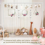 8.2FT Backdrop Stand, Square Wedding Arch & Balloon Stand, White in White, alternate view 4
