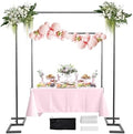 8.2FT Square Wedding Arch, Metal Backdrop Stand Heavy Duty Adjustable