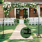 8.2FT Square Wedding Arch, Metal Backdrop Stand Heavy Duty Adjustable, alternate view 3