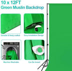 8.5 x 10 FT Photography Lighting Kit with 85W LED Bulbs for Portrait in 8.5 x 10 FT, alternate view 5