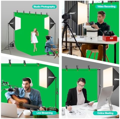 8.5 x 10 FT Photography Lighting Kit with 85W LED Bulbs for Portrait in 8.5 x 10 FT, alternate view 7