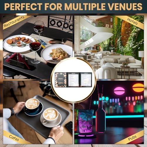 8.5 x 11 Inch Menu Covers, 10 Pack 3 Page 6 View Menu Sleeves in 8.5 x 11 Inch in Clear, alternate view 6
