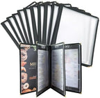 8.5 x 11 Inch Menu Covers, 10 Pack 4 Page 8 View in 8.5 x 11 Inch in Clear