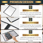 8.5 x 11 Inch Menu Covers, 10 Pack 4 Page 8 View in 8.5 x 11 Inch in Clear, alternate view 4