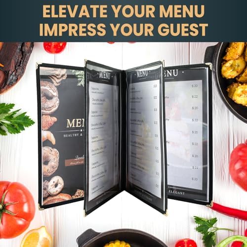 8.5 x 11 Inch Menu Covers, 10 Pack 4 Page 8 View in 8.5 x 11 Inch in Clear, alternate view 5