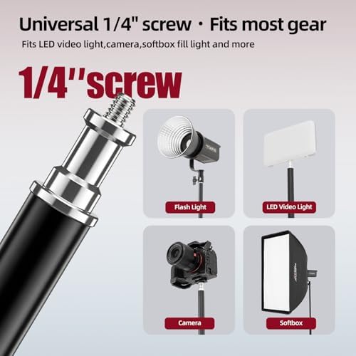 8.53ft/260cm Reversible Light Stand Tripod,13.2lbs Load, alternate view 6