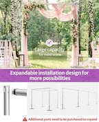 8.5x10 Pipe and Drape Stand Kit, Heavy Duty Backdrop Stand Adjustable, Sturdy Metal Back Drop Decoration Frame, alternate