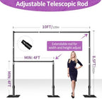 8.5x10 Pipe and Drape Stand Kit, Heavy Duty Backdrop Stand Adjustable, Sturdy Back Drop Decoration Frame with, alternate view