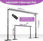 8.5x10ft Double Crossbar Heavy Duty Pipe and Drape Stand, Black in 8.5x10ft in Black, alternate view 2
