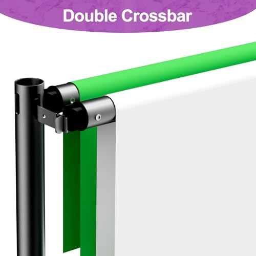 8.5x10ft Double Crossbar Heavy Duty Pipe and Drape Stand, Black in 8.5x10ft in Black, alternate view 3