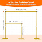 8.5x10ft Heavy Duty Backdrop Stand Adjustable Pipe and Drape Stand in 8.5x10ft, alternate view 2