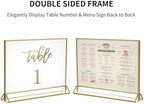 8.5x11 Acrylic Sign Holder, Picture Frame, Wedding Table Numbers,6pack in 8.5x11" in Gold, alternate view 5