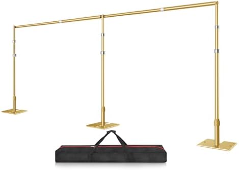 8.5x20 Pipe and Drape Stand Kit, Heavy Duty Backdrop Stand Adjustable, Sturdy Metal Back Drop Decoration Frame